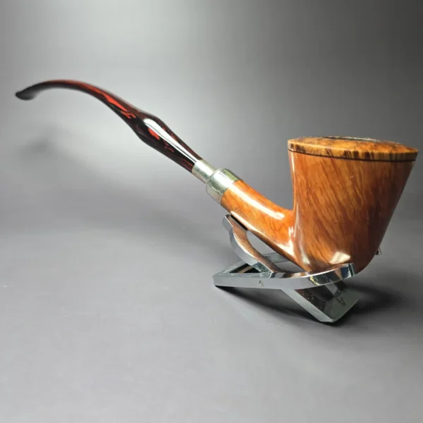 Pierre Morel Straight Grain Spigot Churchwarden Estate Briar Pipe, French Estates - Image 6