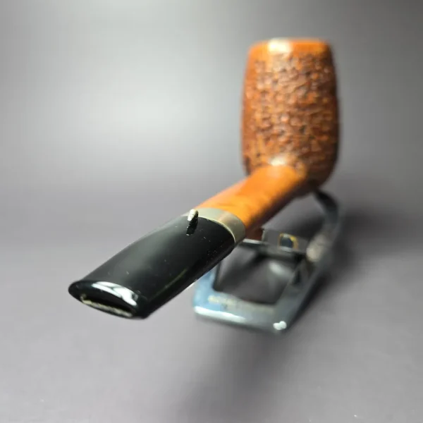 L'Anatra XL Partially Rusticated Canadian w/ Silver Estate Briar Pipe, Unsmoked - Image 6