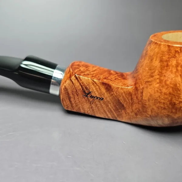 Giordano Lucca 0 Smooth Panel Shank Brandy Estate Briar Pipe, Unsmoked, 9mm - Image 6