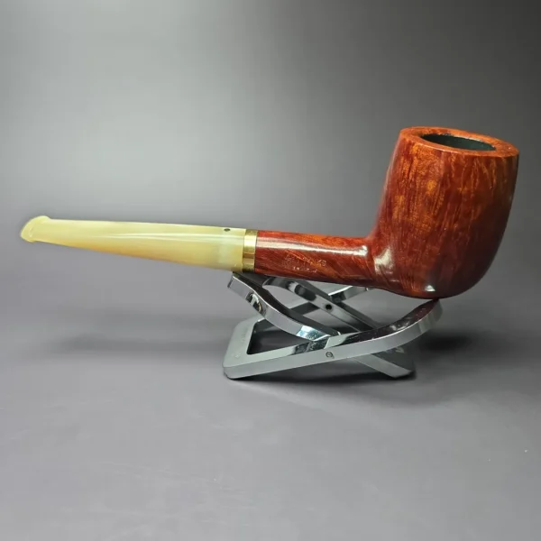 Savinelli Punto Oro 114 KS Smooth Billiard w/ Gold Estate Briar Pipe, Unsmoked, 6mm - Image 6
