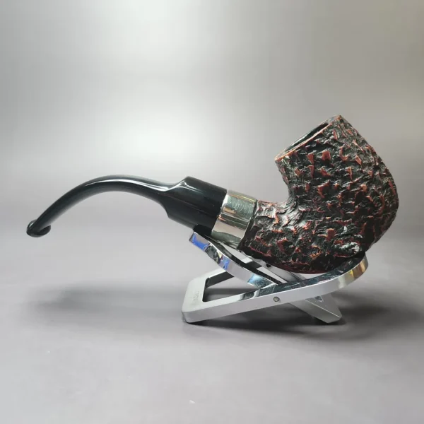 Peterson Donegal Rocky X220 Rusticated Bent Billiard Estate Briar Pipe, Irish Estates - Image 6