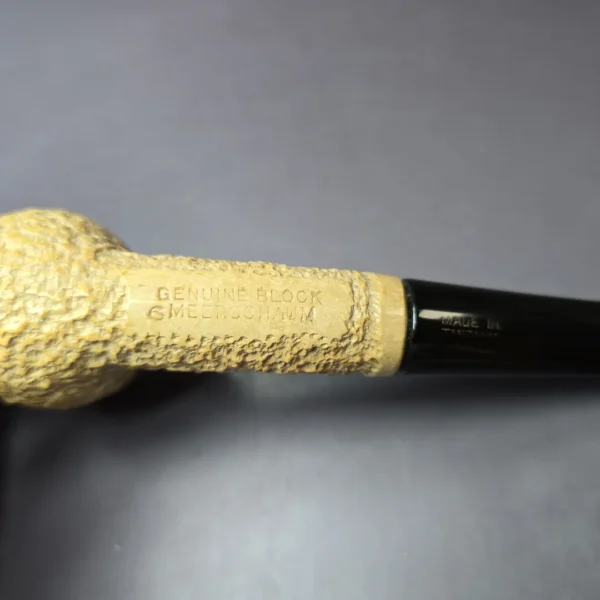 Kiko Rusticated Billiard Estate African Block Meerschaum Pipe, Other Estates - Image 7