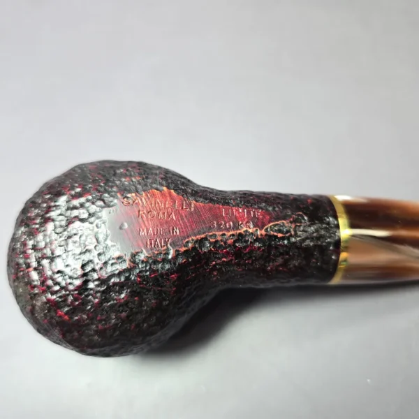 Savinelli Roma Lucite 320 KS Rusticated Estate Briar Pipe, Italian Estates 6mm - Image 7