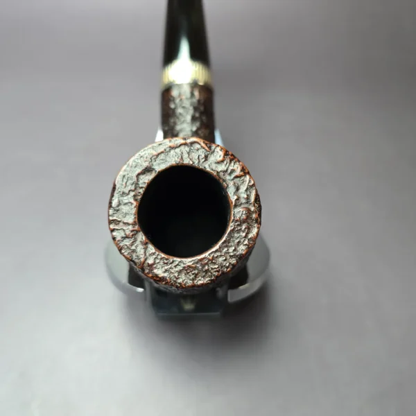 Tudor Bark by Les Wood Sandblasted Billiard Estate Briar Pipe, English Estates - Image 7