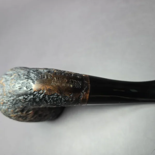 Auld Erin (by Peterson) 9BC Rusticated Bent Billiard Estate Briar Pipe, Irish Estates - Image 7