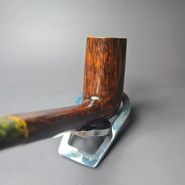 JT Cooke 2001 Magnum Smooth 1/4 Bent Stack Estate Briar Pipe, Unsmoked - Image 7