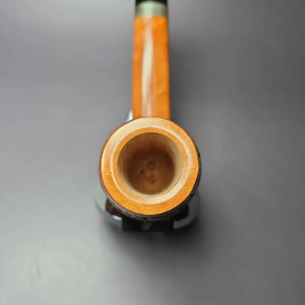 L'Anatra XL Partially Rusticated Canadian w/ Silver Estate Briar Pipe, Unsmoked - Image 7