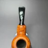 Chacom Reverse Calabash Orange Smooth Apple Briar Pipe, New - Image 7