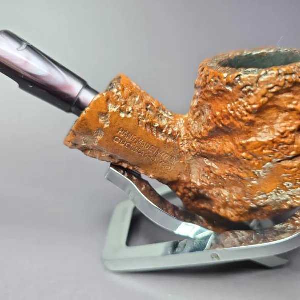 Caminetto Business 82 Rusticated Egg Estate Briar Pipe, Italian Estates - Image 7