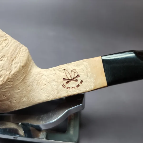 Morgan Bones Sandblasted Bulldog Briar Pipe, New - Image 7