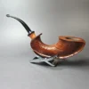 HS Studio XL Sandblasted Horn Sitter Estate Briar Pipe, Unsmoked - Image 7