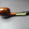 Mina Pipes Smooth Squat Tomato w/ Horn Estate Briar Pipe, Unsmoked - Image 7