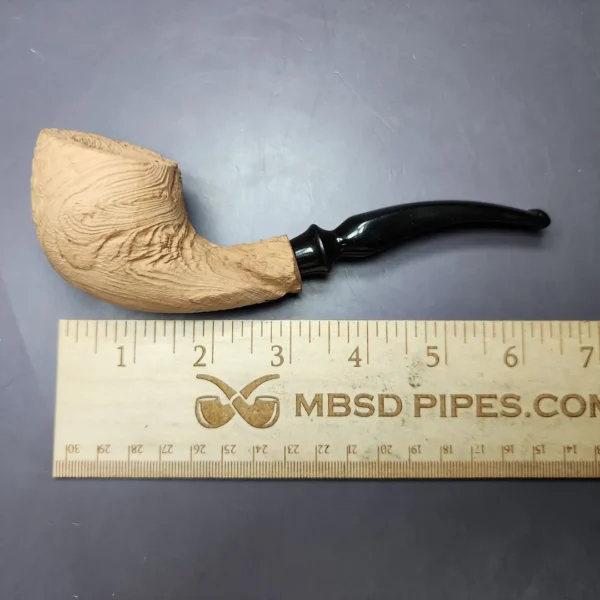 Morgan Bones Sandblasted Horn Briar Pipe, New - Image 8