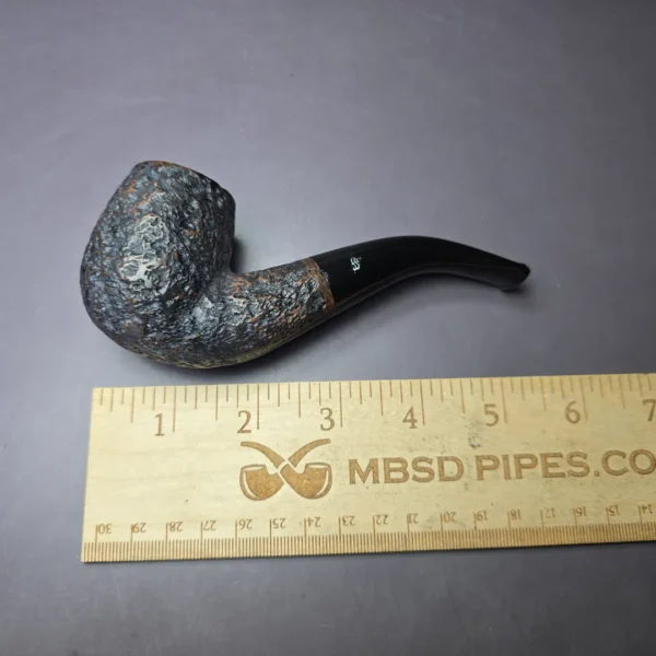 Auld Erin (by Peterson) 9BC Rusticated Bent Billiard Estate Briar Pipe, Irish Estates - Image 8