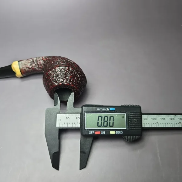 HS Studio Sandblasted Bulldog w/ Boxwood Estate Briar Pipe, Unsmoked - Image 8