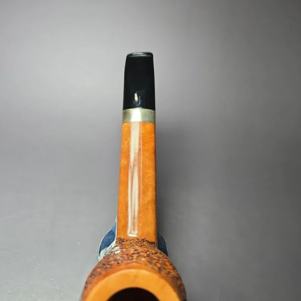 L'Anatra XL Partially Rusticated Canadian w/ Silver Estate Briar Pipe, Unsmoked - Image 8