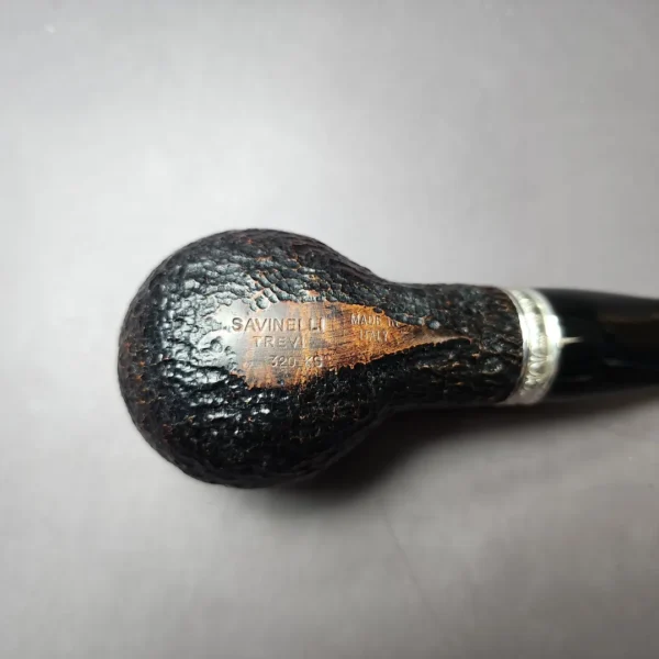 Savinelli Trevi 320 KS Rusticated Author Estate Briar Pipe, Italian Estates - Image 8