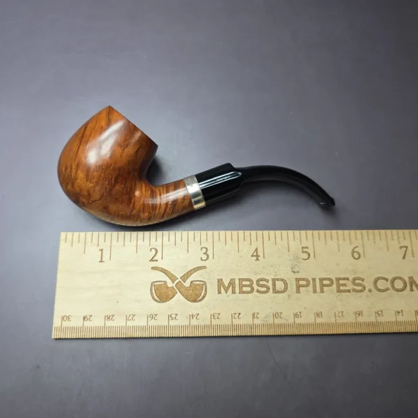 Gigi Fiamma Smooth Bent Billiard Estate Briar Pipe, Unsmoked, 9mm - Image 8
