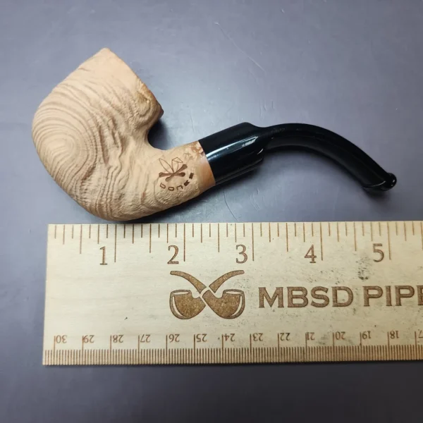Morgan Bones Sandblasted Bent Billiard Briar Pipe New - Image 8