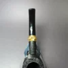 Tsuge Metal Bamboo Sandblasted Billiard w/ Brass Estate Briar Pipe, Unsmoked - Image 8