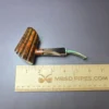 Andrey Kharitonov Smooth Fluted Cherrywood w/ Horn Handmade Briar Pipe, New - Image 8