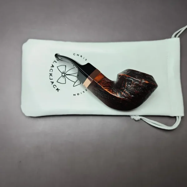 Morgan BlackJack 30 Sandblasted Bulldog Briar Pipe, New - Image 8
