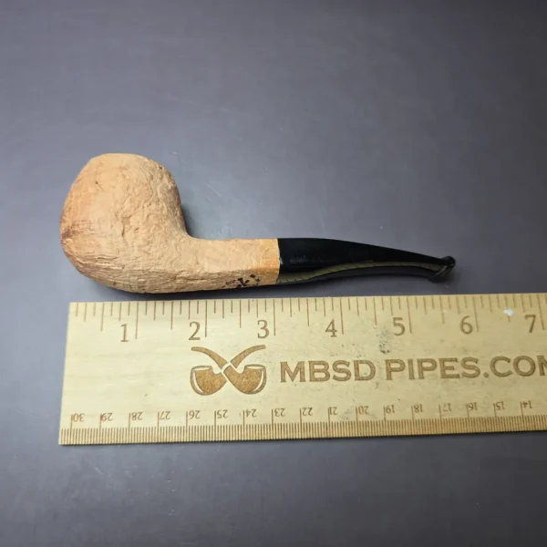 Morgan Bones Sandblasted Panel Shank Apple Briar Pipe, New - Image 9