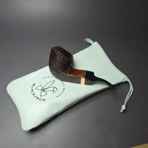 Morgan BlackJack 30 Sandblasted Bulldog Briar Pipe, New - Image 9