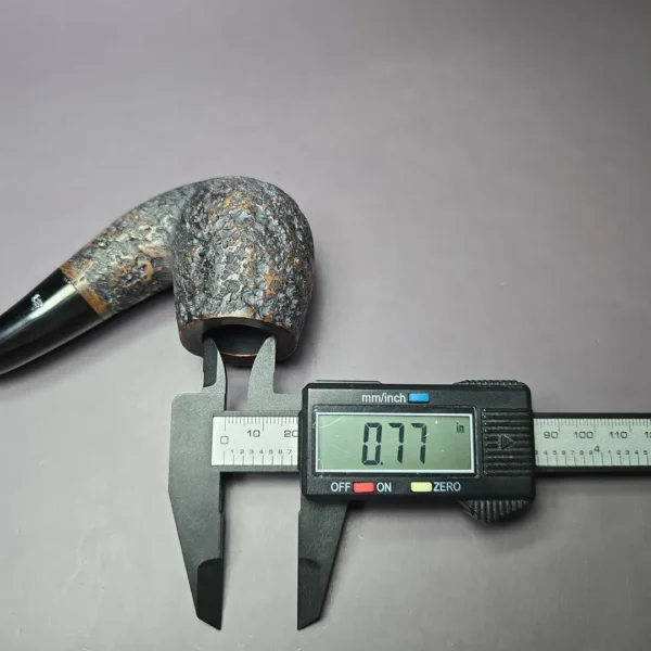 Auld Erin (by Peterson) 9BC Rusticated Bent Billiard Estate Briar Pipe, Irish Estates - Image 9