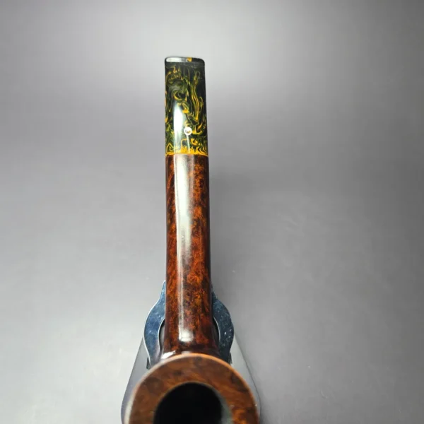 JT Cooke 2001 Magnum Smooth 1/4 Bent Stack Estate Briar Pipe, Unsmoked - Image 9