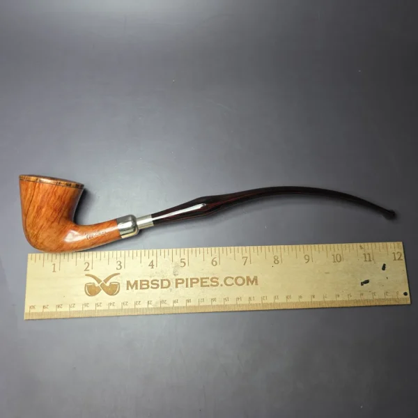 Pierre Morel Straight Grain Spigot Churchwarden Estate Briar Pipe, French Estates - Image 9
