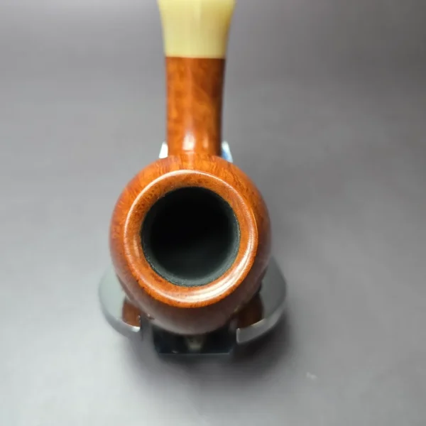 Rainer Barbi AC Grade Smooth Apple w/ Horn Estate Briar Pipe, Unsmoked - Image 9