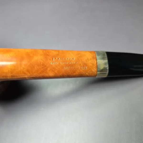 L'Anatra XL Partially Rusticated Canadian w/ Silver Estate Briar Pipe, Unsmoked - Image 9