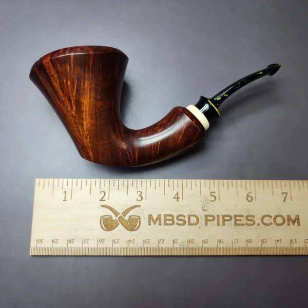 SU Pipes XL Smooth Dublin w/ Ivorite Handmade Briar Pipe, New - Image 9