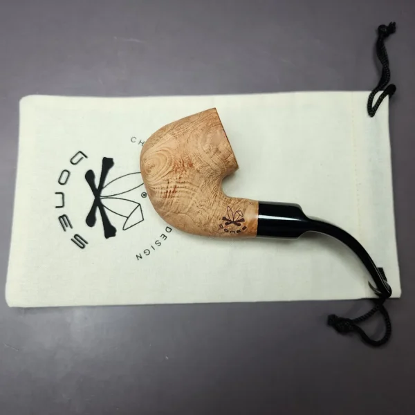 Morgan Bones Sandblasted Oom Paul Briar Pipe, New - Image 10