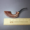 HS Studio XL Sandblasted Horn Sitter Estate Briar Pipe, Unsmoked - Image 9
