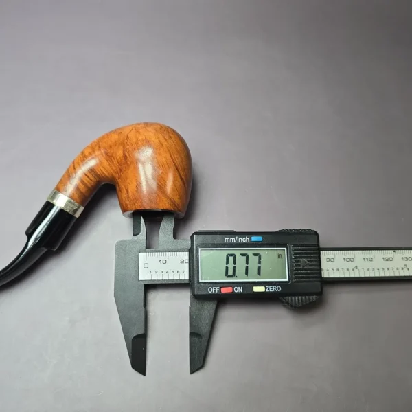 Gigi Fiamma Smooth Bent Billiard Estate Briar Pipe, Unsmoked, 9mm - Image 9