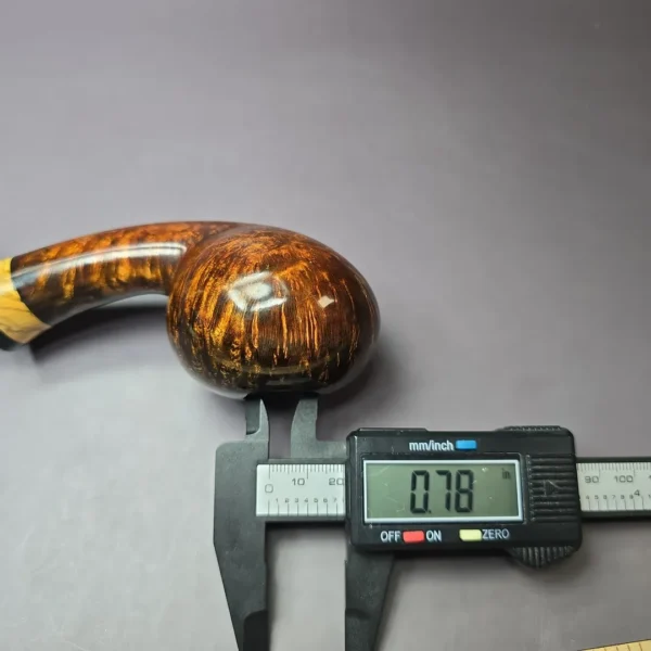 SU Pipes Smooth Tomato w/ Spalted Maple Handmade Briar Pipe, New - Image 9