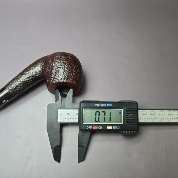 James Upshall w/ Bill Taylor Sandblasted Bent Apple Estate Briar Pipe - Image 9