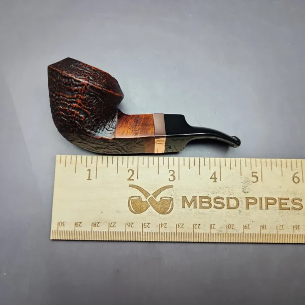 Morgan BlackJack 30 Sandblasted Bulldog Briar Pipe, New - Image 9