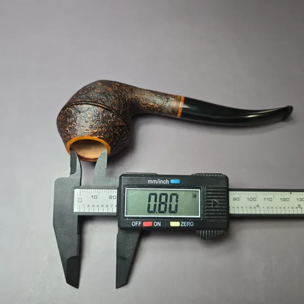 Mina Pipes Sandblasted Rhodesian Estate Briar Pipe, Unsmoked - Image 9