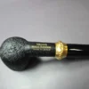 Tsuge Metal Bamboo Sandblasted Billiard w/ Brass Estate Briar Pipe, Unsmoked - Image 9