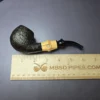 Tsuge Bamboo 363 Sandblasted Egg Estate Briar Pipe, Unsmoked, 9mm - Image 9