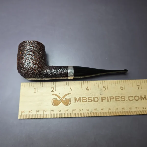 Tudor Bark by Les Wood Sandblasted Billiard Estate Briar Pipe, English Estates - Image 10