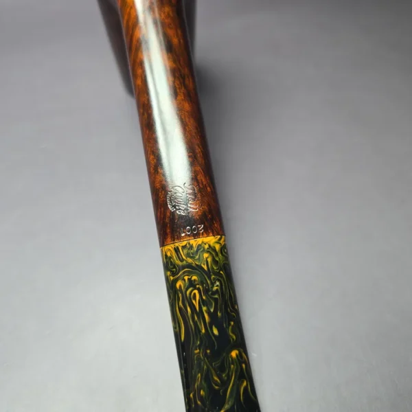 JT Cooke 2001 Magnum Smooth 1/4 Bent Stack Estate Briar Pipe, Unsmoked - Image 10