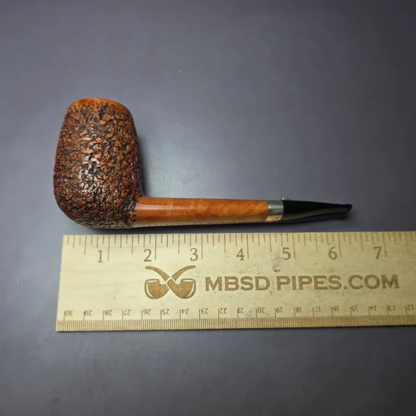 L'Anatra XL Partially Rusticated Canadian w/ Silver Estate Briar Pipe, Unsmoked - Image 10