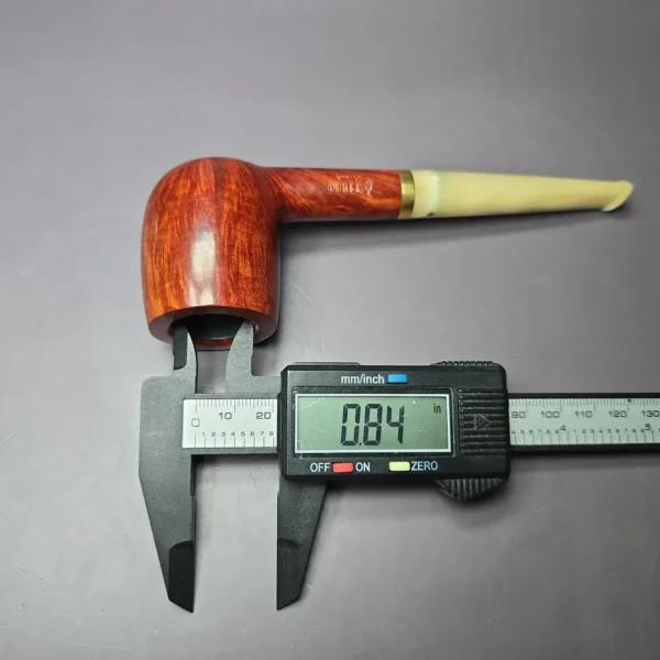 Savinelli Punto Oro 114 KS Smooth Billiard w/ Gold Estate Briar Pipe, Unsmoked, 6mm - Image 10