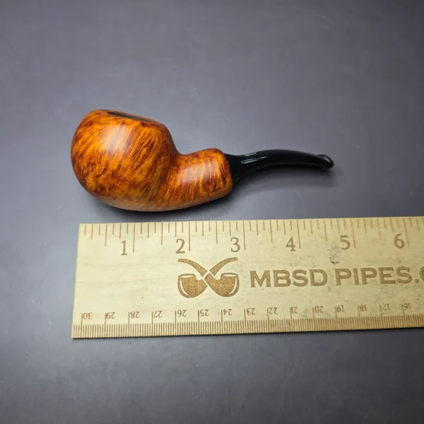 Chacom Reverse Calabash Orange Smooth Apple Briar Pipe, New - Image 10