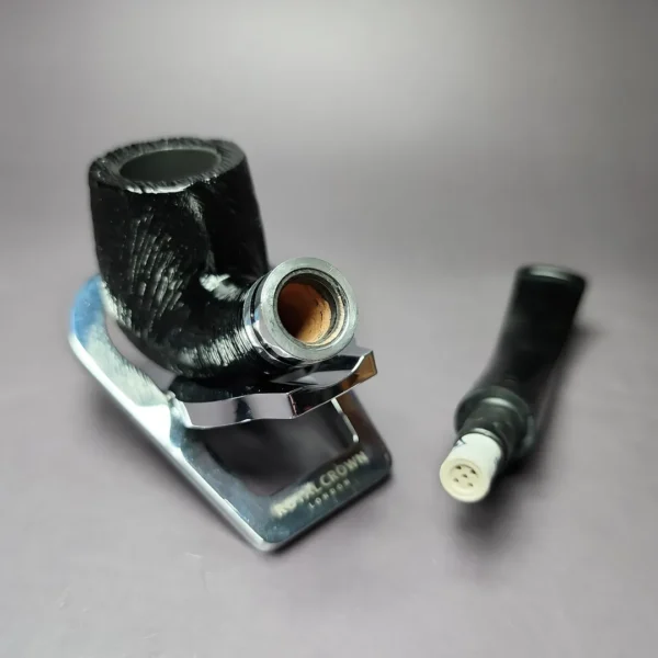 Cesare Barontini Linea Rusticated Bent Billiard Estate Briar Pipe, Unsmoked, 9mm - Image 10