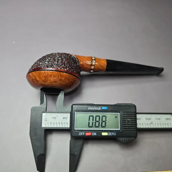 Radice Rind Squat Rhodesian w/ Faux Bamboo Estate Briar Pipe, Italian Estates - Image 10
